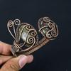 Dragon Blood Jasper Gemstone Pure Copper Wire Wrapped Handmade Cuff/ Bangle Jewelry Adjustable For Gift