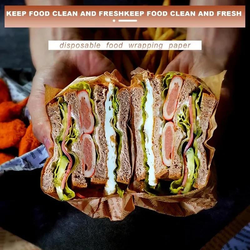 100/1000 шт. Маслостойкая бумага для упаковки булочек для бургеров, жареной пищи, сэндвичей, бумага для жарки во фритюре, выпечки в духовке, тарелка, аксессуары