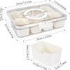 4/8 Grid Portable Snack Platters Organizer Divided Serving Tray with Lid and Handle with Reusable Snack Box Home Decor