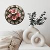 10-Inch Wood Wall Clock with Copper Pipe Frame Accents
