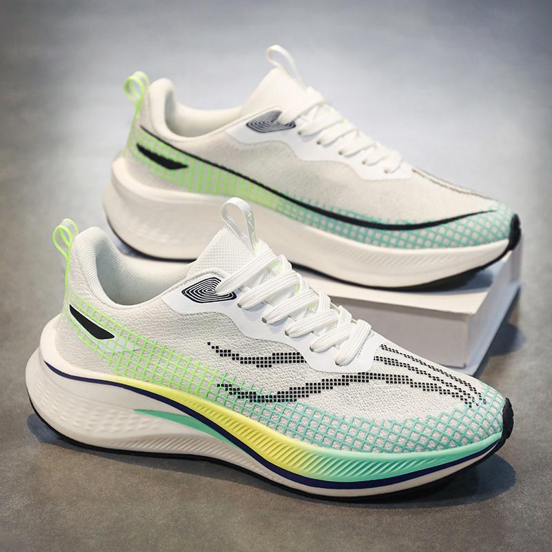 Модный бренд высокого класса Мужские гоночные кроссовки для бега Мягкие эластичные Противоскользящие Мужские сетчатые повседневные кроссовки Летние легкие кроссовки для ходьбы