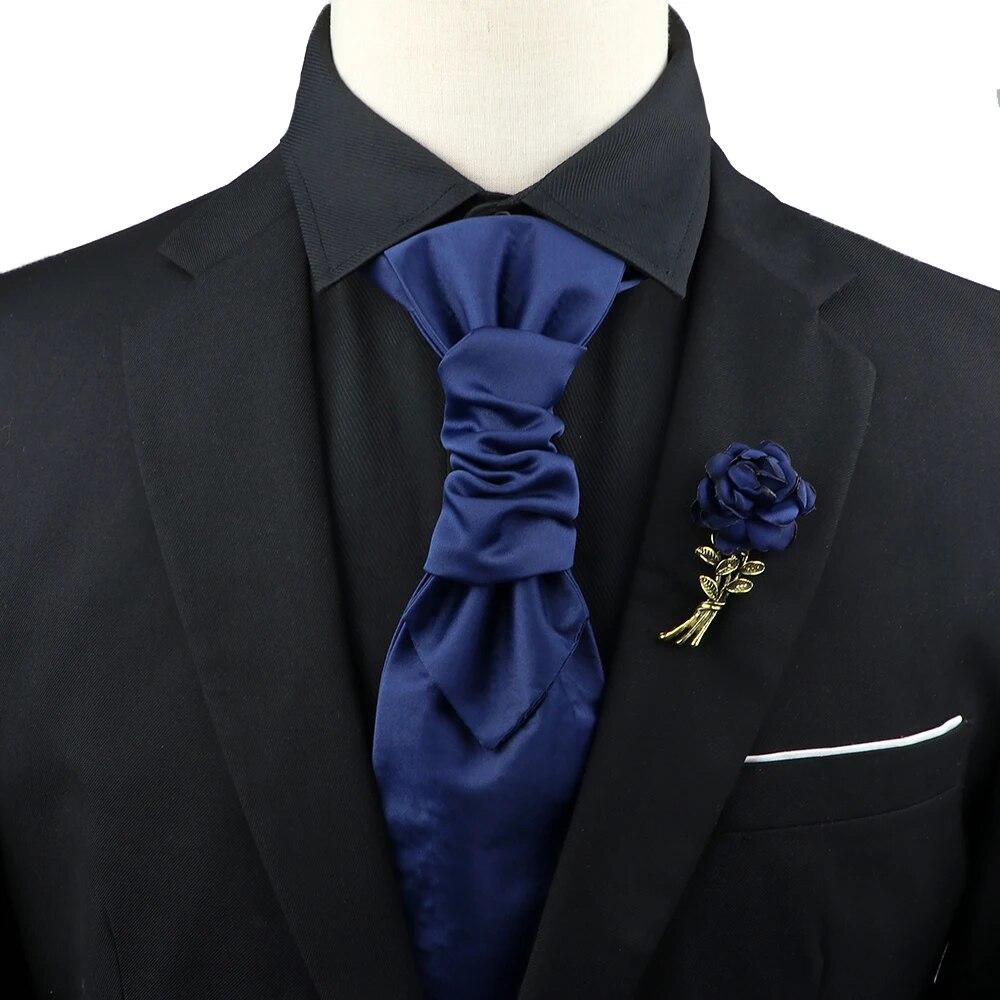 Мужской, Галстук с пейсли, Набор брошей для галстука, Красный, Черный, Регулируемый галстук, Роскошный, Смокинг, Свадьба жениха,