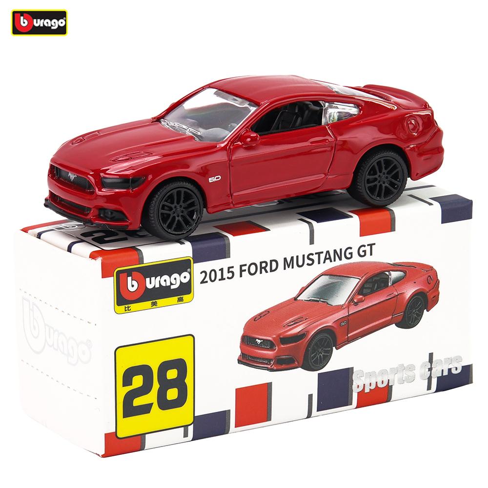 AABHT1 Bburago 1965 PONTIAC GTO Bugatti Lamborghini Cadillac Benz BMW Scale Car Model Replica Collection Kids Xmas Gift Toys for Boys