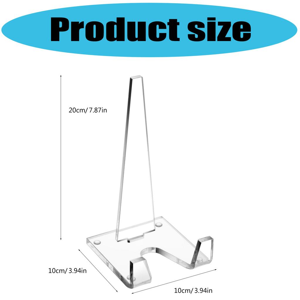 Прочная прозрачная акриловая подставка для дисплея Практичный маленький прозрачный держатель Декоративный мольберт для художественных и кулинарных презентаций