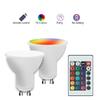 16-цветная RGBW AC 85-265V GU10 светодиодная лампа 16 цветов 24-кнопочный пульт дистанционного управления атмосферный свет для спальни свет для украшения гостиной