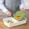 3 In 1  Kitchen Cutting Board Plastic Chopping Board Block with Mat Pad Kitchen Tools Drain Basket Sundries Storage Box Cutting