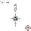Bamoer из стерлингового серебра 925 пробы, ретро подвеска в виде креста, винтажные подвески в виде сердца и камня для женщин, браслет и аксессуары для изготовления ожерелья