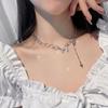 Silver Color Butterfly Choker Pendant Necklace Women Gift Necklace Light Luxury Punk Geometric Sweet Cool Clavicle Neck Jewelry