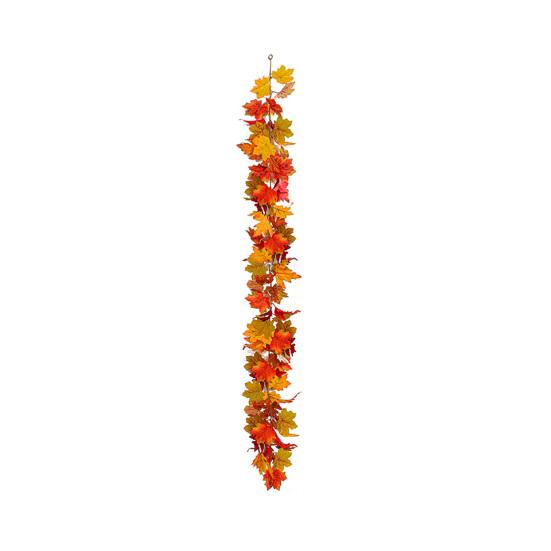 100/175Cm Artificial Maple Leaf Garland Uv Resistant Fall Halloween Thanksgiving Day Harvest
