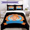 3pcs Blippi Bedding Set Duvet Cover Closure Includes 1 Duvet Cover & 2 Pillowcases, Soft and Comfortable for All Seasons.