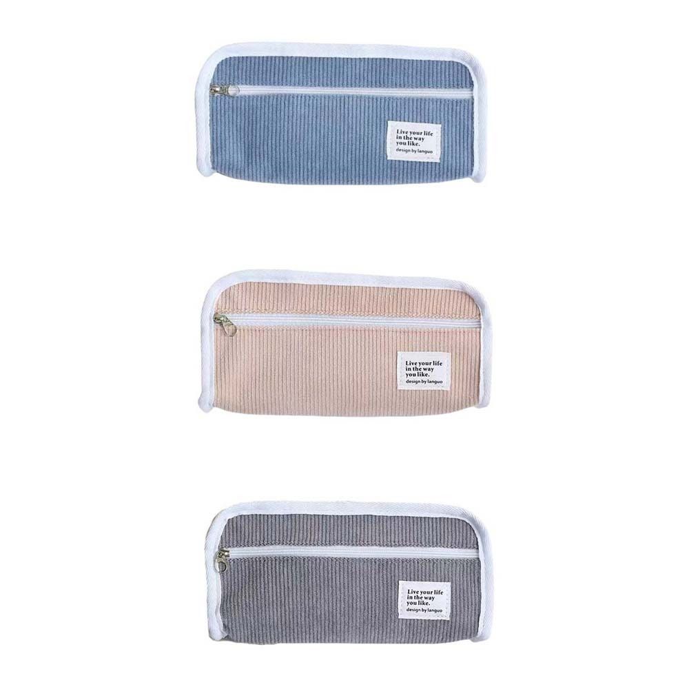Large Capacity Korean Style Pencil Case Desktop Storage Pencil Pouch School Office