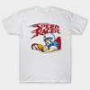 Men Black Print T-shirt Super Large TShirtVintage Go Speed Racer Go Go!!! 80s No-Cut Transfer Paper Print Cotton Tshirt
