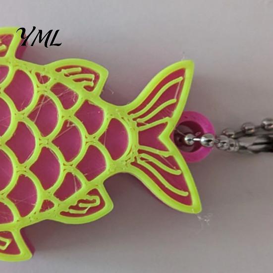 Nail Protection Can Opener 3D Printed Fish & Saver, Cute Fish-Shaped Tab Novelty Kitchen Gadget with Keychain, Portable Bottle for Soda Cans,