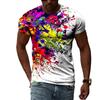 Summer Fashion Creative Flower Graphic Men T-shirts Casual 3D Print Hip Hop Harajuku Personality Round Neck Short Sleeve Top