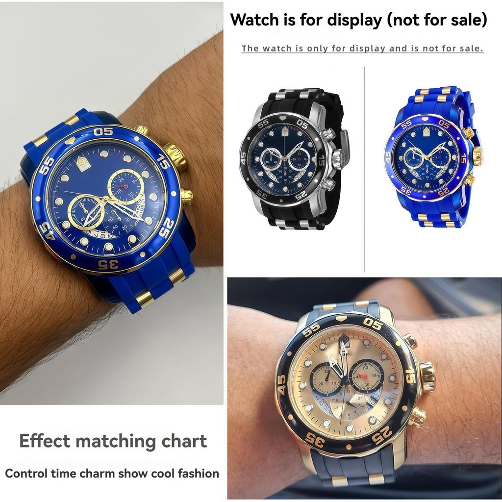 26 мм ремешок для часов Invicta Russian Diver - Силиконовый резиновый ремешок с металлическими вставками, Профессиональный дайверский браслет для мужчин/женщин