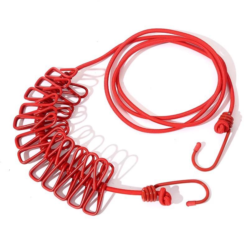 Портативная ветрозащитная дорожная бельевая веревка для использования в помещении и на улице