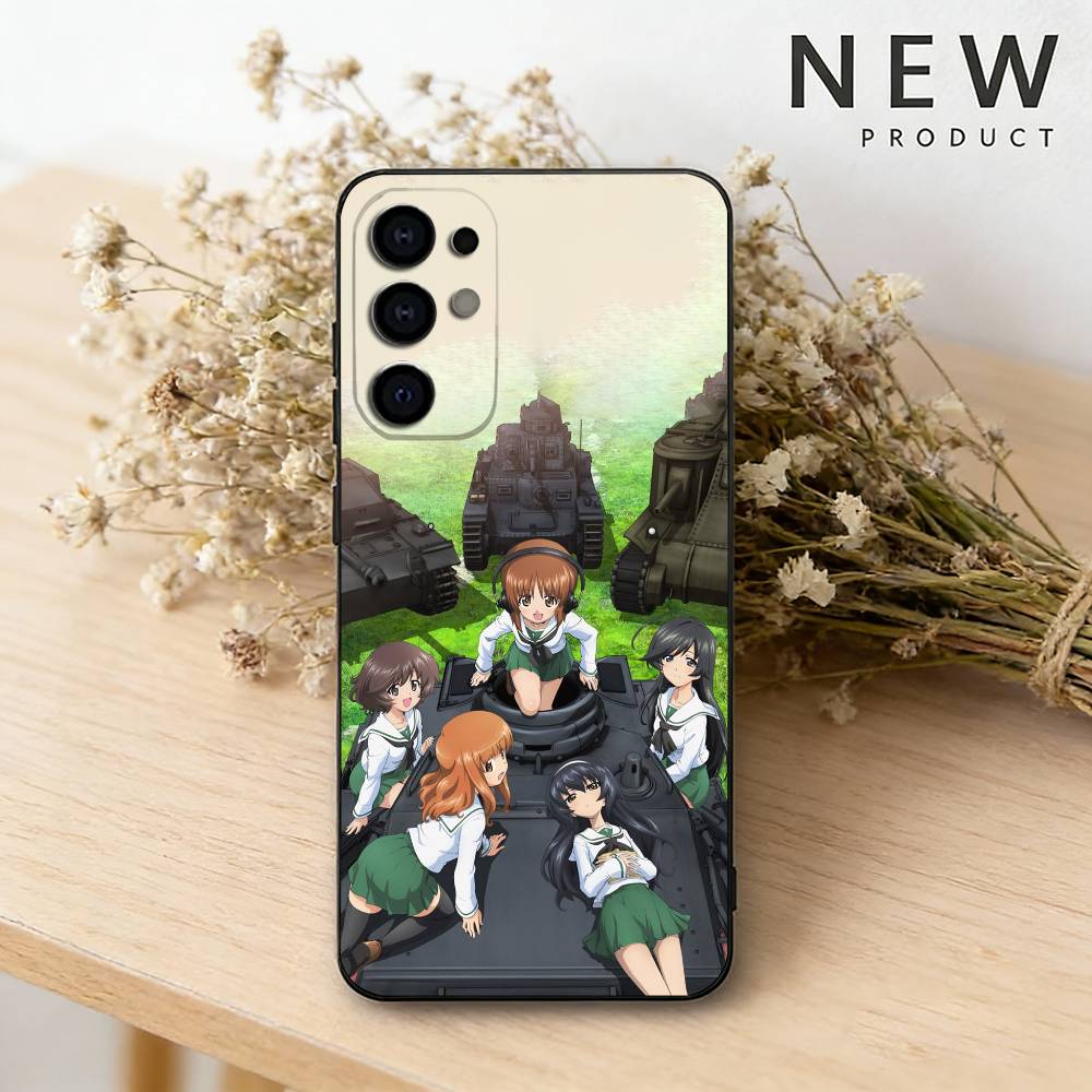 Чехол для телефона G-Girls U-Und Anime P-Panzer для Samsung S26,25,24,21,22,23,30,20,Ultra,Plus,Fe,Lite Черный Мягкая крышка
