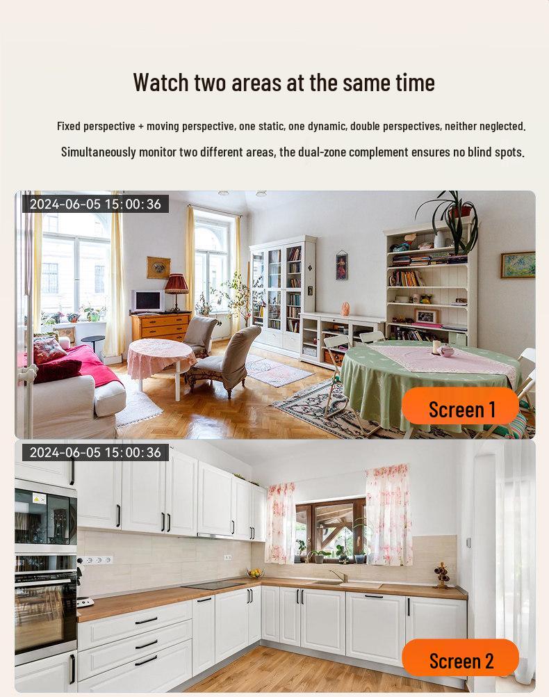 360° Smart Home Monitor with Two-Way Video Calling & Remote Mobile Access