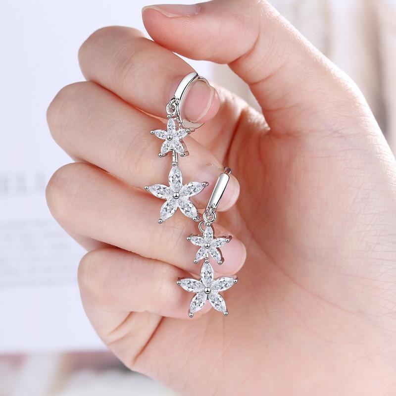 Lindon Copper Alloy Zircon Earrings Drop Earrings For Women Wedding Party Gifts