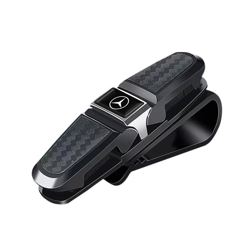 Car Glasses Case Car Sun Visor Glasses Holder Sunglasses Clip Auto Interior Accessories For Mercedes Benz W211 W204 W210 CLA GLA