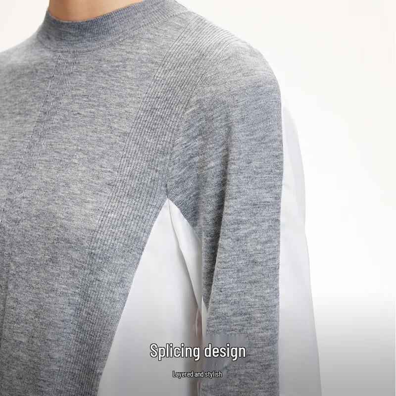 VEROMODA Women's Color Block Wool Blend Knit Sweater