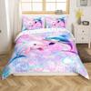 Colored Mushroom Three-Piece Quilt Cover 3D Digital Printing Bedding Set Mandala Bed Cover