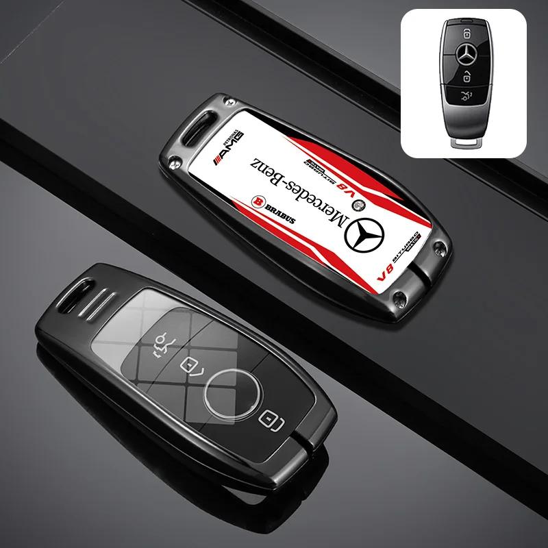 CRJ1 Car Racing Style Design Key Case Cover Shell For Mercedes Benz A C E S G Class GLC CLE CLA GLB GLS W177 W205 W213 W222 X167 AMG