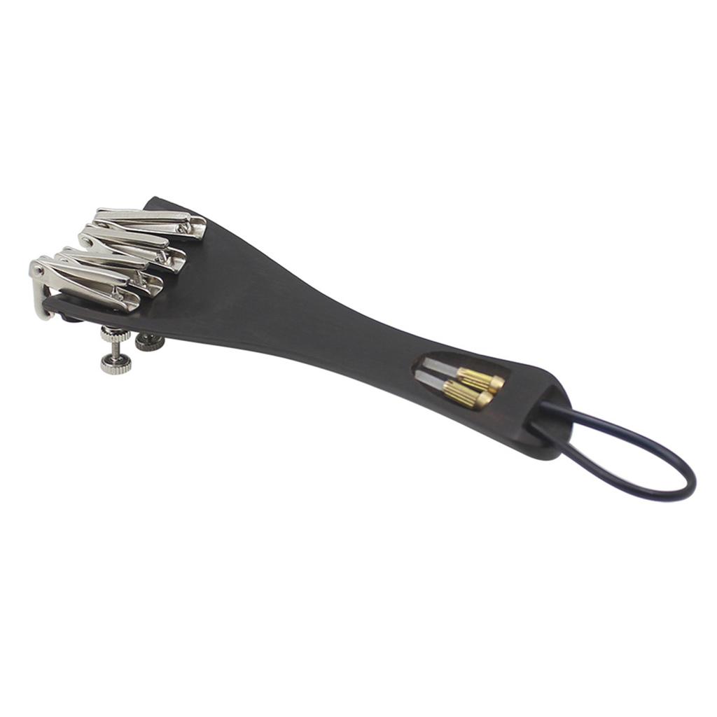 3 In 1 Ebony Tailpiece with Rope Fine Tuners Kits Set for 4/3 4/4 Violin Replacement Part