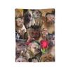 Funny Monkey Cartoon Fashion Blanket Multi-size Soft and Lightweight  Throw Fashion Blankets for Couch Sofa and Bed