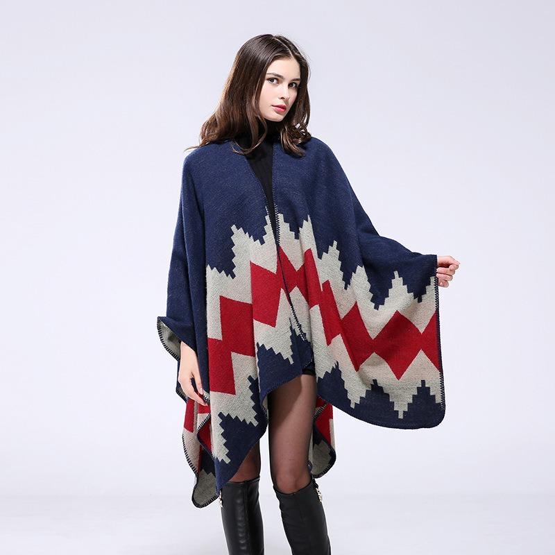 AEC Hand-sewn Edge Thickened and Lengthened Open Hot-selling Cape Air Conditioner Warm Decorative Shawl Scarf