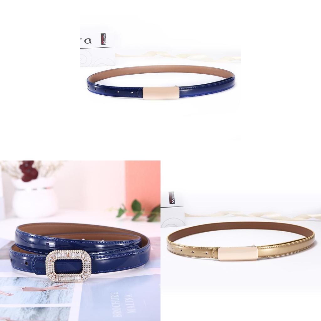 Leather Womens Belt With Artificial Pearls And Rhinestone Decor For Elegant Outfit