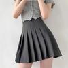 Женская плиссированная мини-юбка в стиле преппи с высокой талией А-силуэта, симпатичная черная серая юбка-шорты Y2K Skort школьная форма