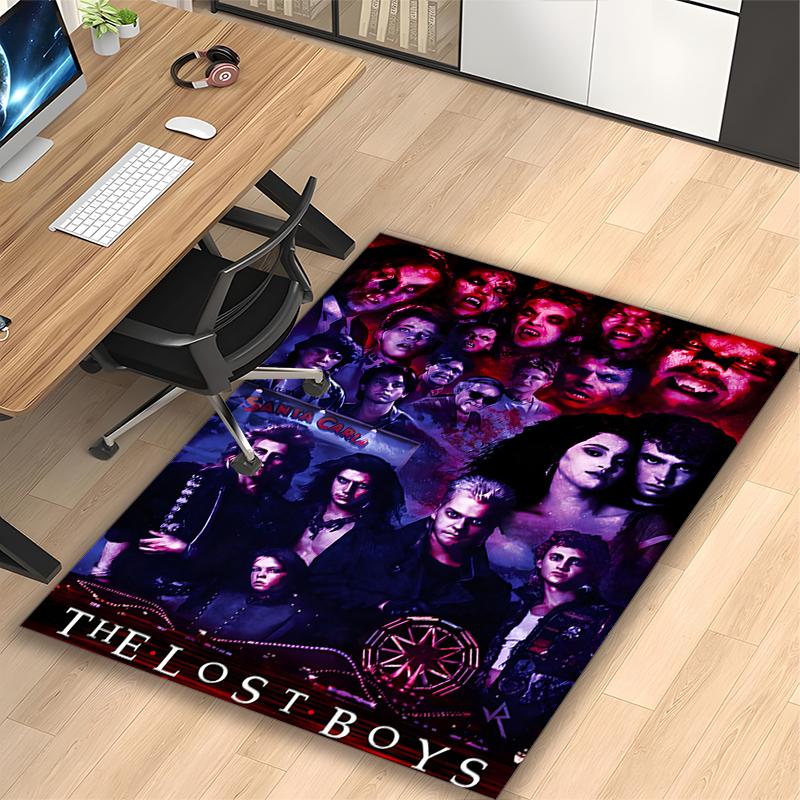 1pc Office Printed Area Carpet, Lost Boys Dark Collage Rug, Home Sofa Chair Mat For Christmas and Halloween Décor