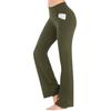 Fashion Solid Elegant Casual Women's Legs Pants Slim Fit Fitness Palazzo Flared Wide High Waist Yoga Pants OL Ladies Running Long Yoga Trousers 25165