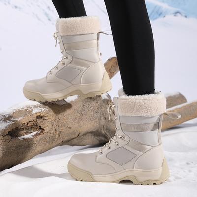 Женские зимние ботинки, зимние водонепроницаемые, теплые, с меховой подкладкой, полуботинки, удобные, нескользящие, для прогулок, походов, зимняя обувь для женщин