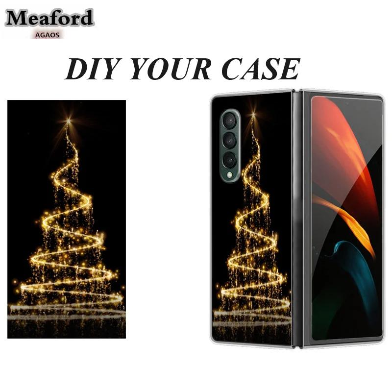 DIY Customized Case for Samsung Galaxy Z Fold 3 4 5 Cover PC Plastic Personalized Photo Case for Samsung Z Flip 3 4 5 Coque