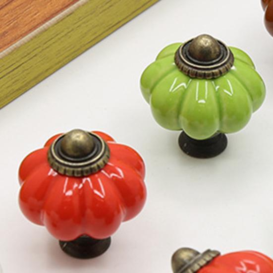 Ручка шкафа креативной формы, износостойкий сплав цинка, ручки шкафа в форме тыквы, мебельная фурнитура для дома
