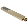 G1/2 Flat   Shape Shower Hd HandHeld Full Copper Shower Sprayer for Bathroom(Brushed Gold )