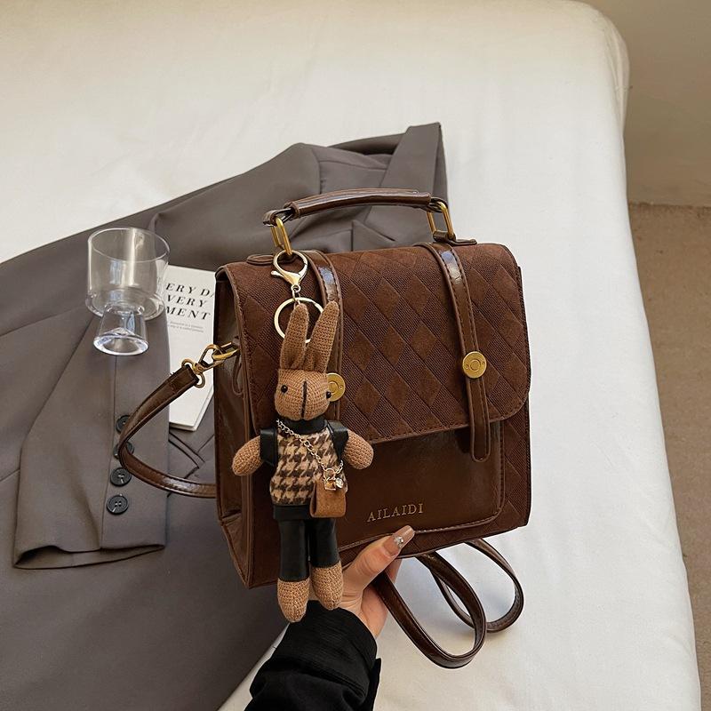 Премиальный ретро женский рюкзак 2025 новый контрастных цветов универсальный маленький рюкзак модный дорожный маленький школьный рюкзак