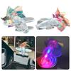 1/2/4/6Pcs Car Ornaments with Light Cool Dynamic Rotating Design Easy Installation Aircraft Shape Motorcycles Bicycles Decorations