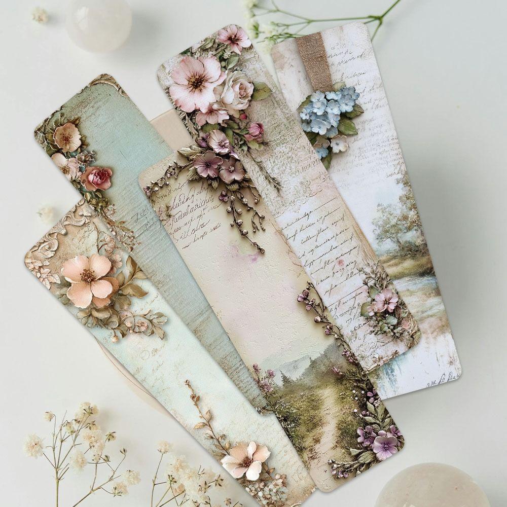 30 шт. Цветы Пейзаж Книжный Клуб Закладки Страниц Винтажные DIY Декор для Чтения Студенты