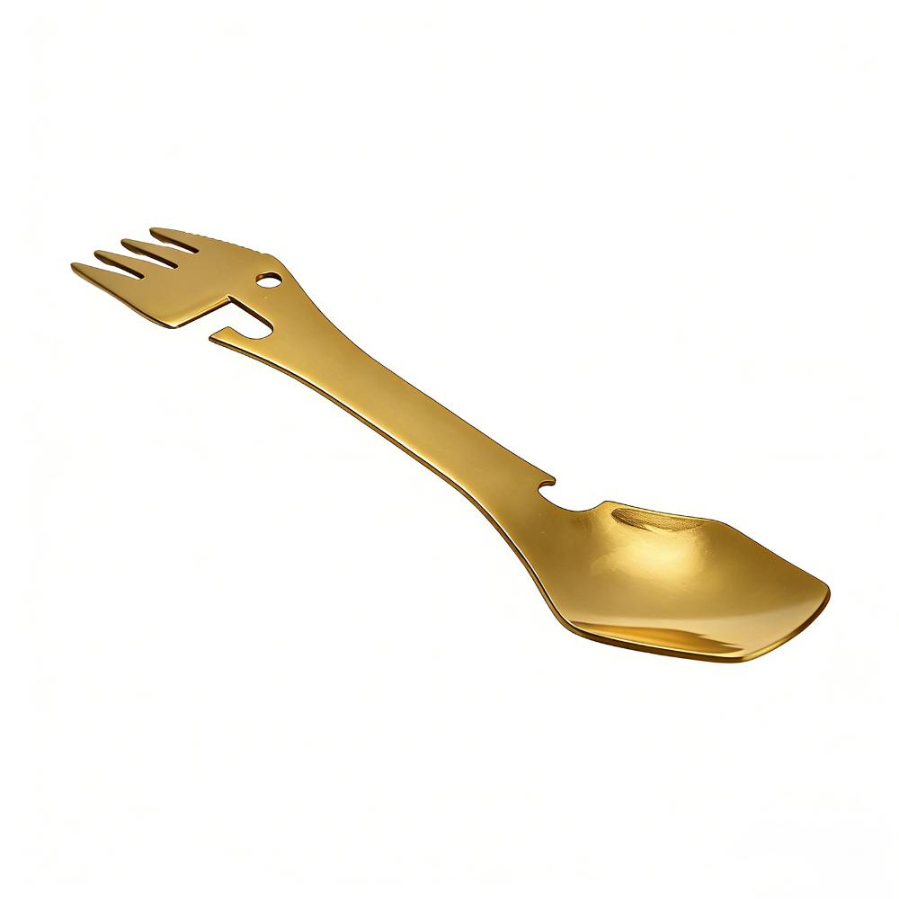 Premium Spork Fork Spoon Stainless Steel Blades Wrench Bottle Opener Wrench Picnic