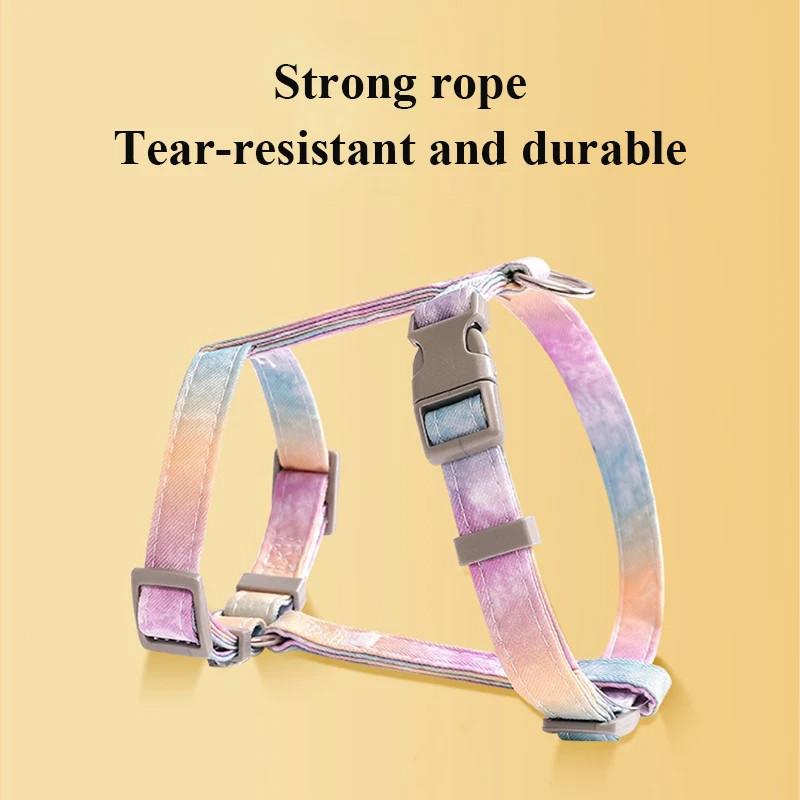 Регулируемая шлейка и поводок для кошек Набор Жилет для домашних животных собак и кошек для маленьких средних и крупных собак Набор веревок Мопс Уличный выгул Поводок