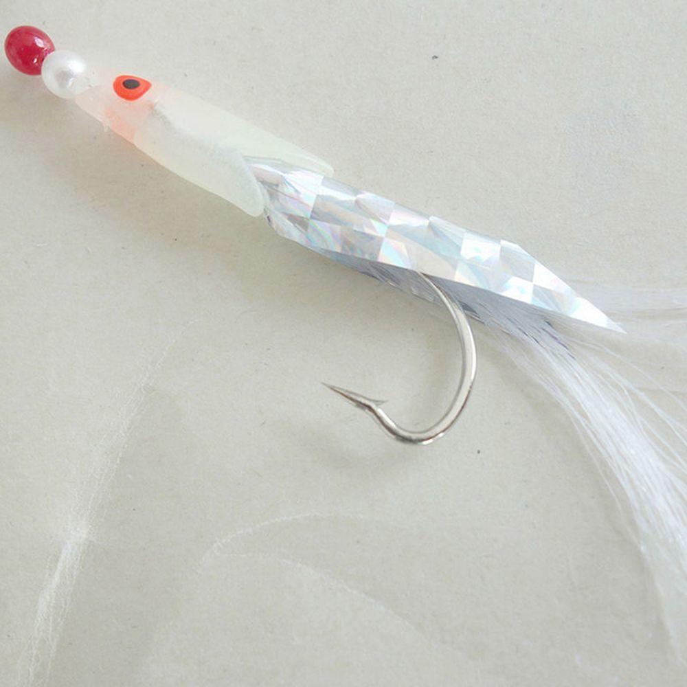 5pcs Hot Sharp Carbon Steel Luminous Fishing Hook Durable Head Fishing Tackle Treble Bait