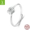 Mozambican Rose Live Proposal Ring, Romantic Elegance S925 Sterling Silver Ring