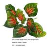 1 Branch Chic Artificial Plant Flexible Eye-catching Plastic Decorative Realistic Fake Leaves Stem Party Supplies