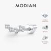 MODIAN D Серьги-гвоздики Helix с муассанитом, серебро 925 пробы, простые серьги-гвоздики, серьги-гвоздики в форме сердца с винтовым замком для женщин, ювелирные изделия
