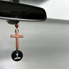 Handmade NFC Bible Cross Pendant Wooden Cross Car Mirror Hanging  Jewelry Gift