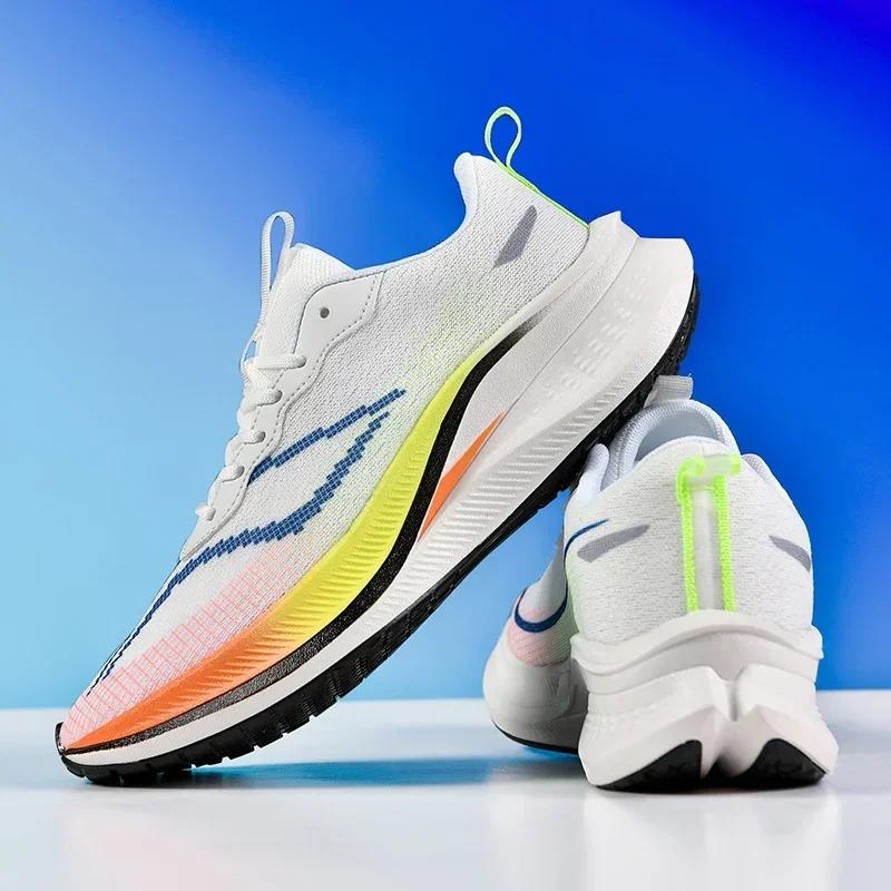Спортивные кроссовки Marathon Air Cushion Carbon Plate для бега, мужские, дышащие, легкие, женские, удобные, спортивные, нескользящие кроссовки