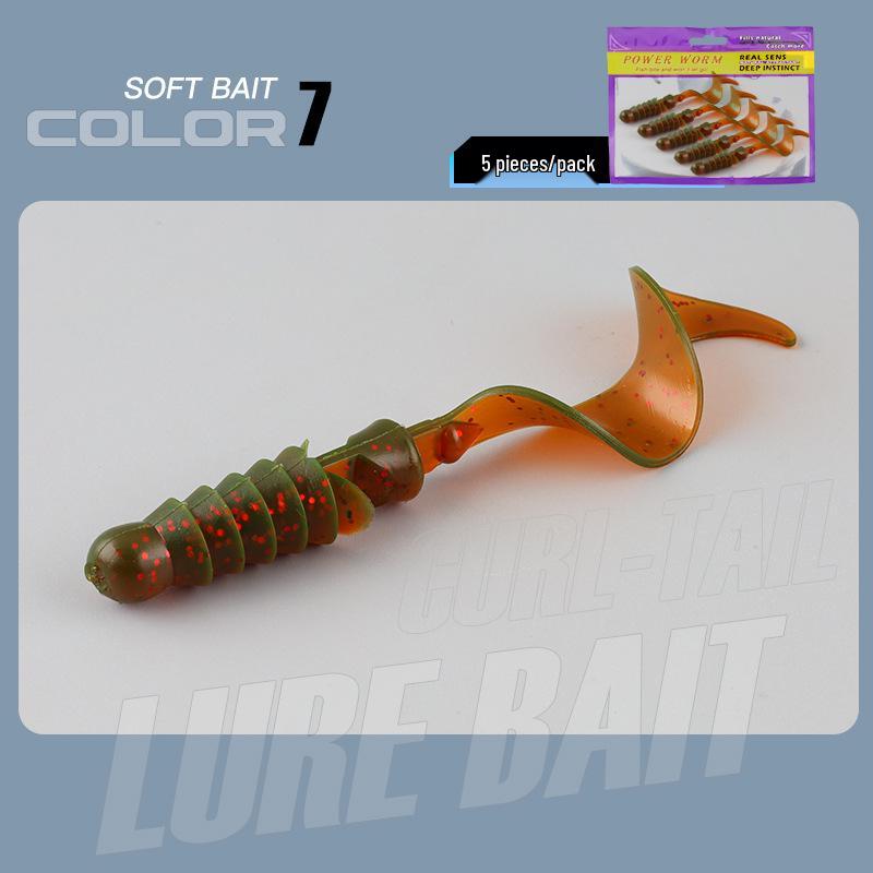 Большая волна, кудрявый хвост, мягкая приманка для окуня и мандаринки